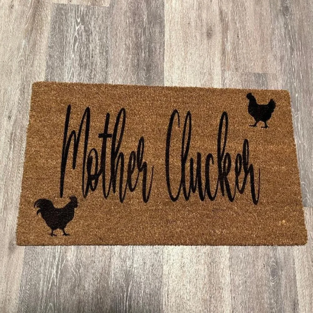 Mother Clucker decorative coir doormat